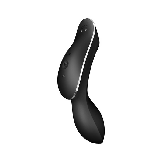 Curvy Trinity 2 - Invoegbare Air Pulse Vibrator - Zwart | Satisfyer