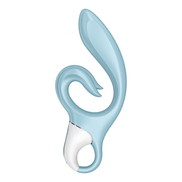 Satisfyer Love Me G-spot clitoris stimulator lichtblauw one size, vooraanzicht met lus handvat en dubbele armen