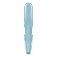 Satisfyer Love Me G-spot clitoris stimulator lichtblauw one size, profielaanzicht schacht met knopjes aan de achterkant