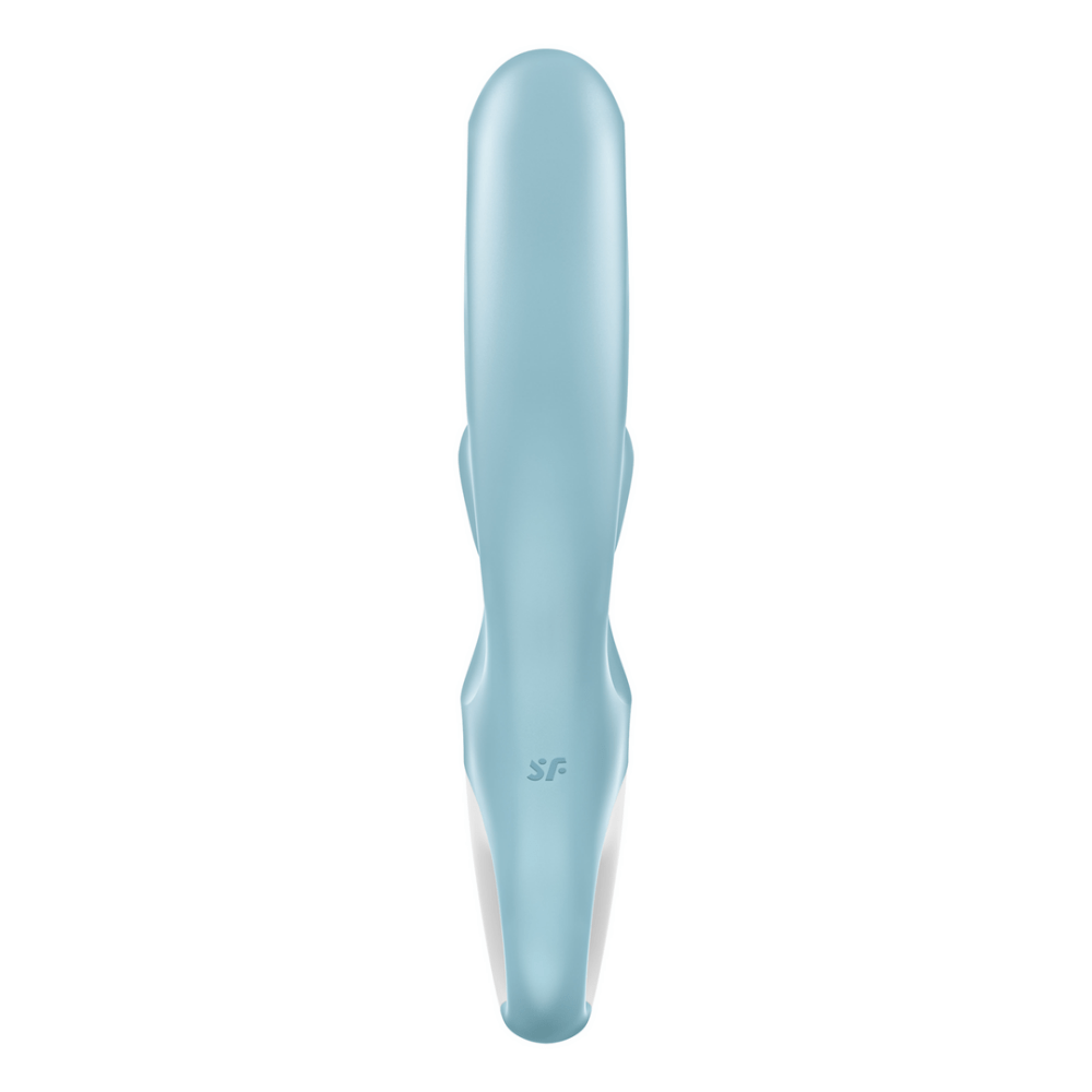 Satisfyer Love Me G-spot clitoris stimulator lichtblauw one size, profielaanzicht schacht met knopjes aan de achterkant