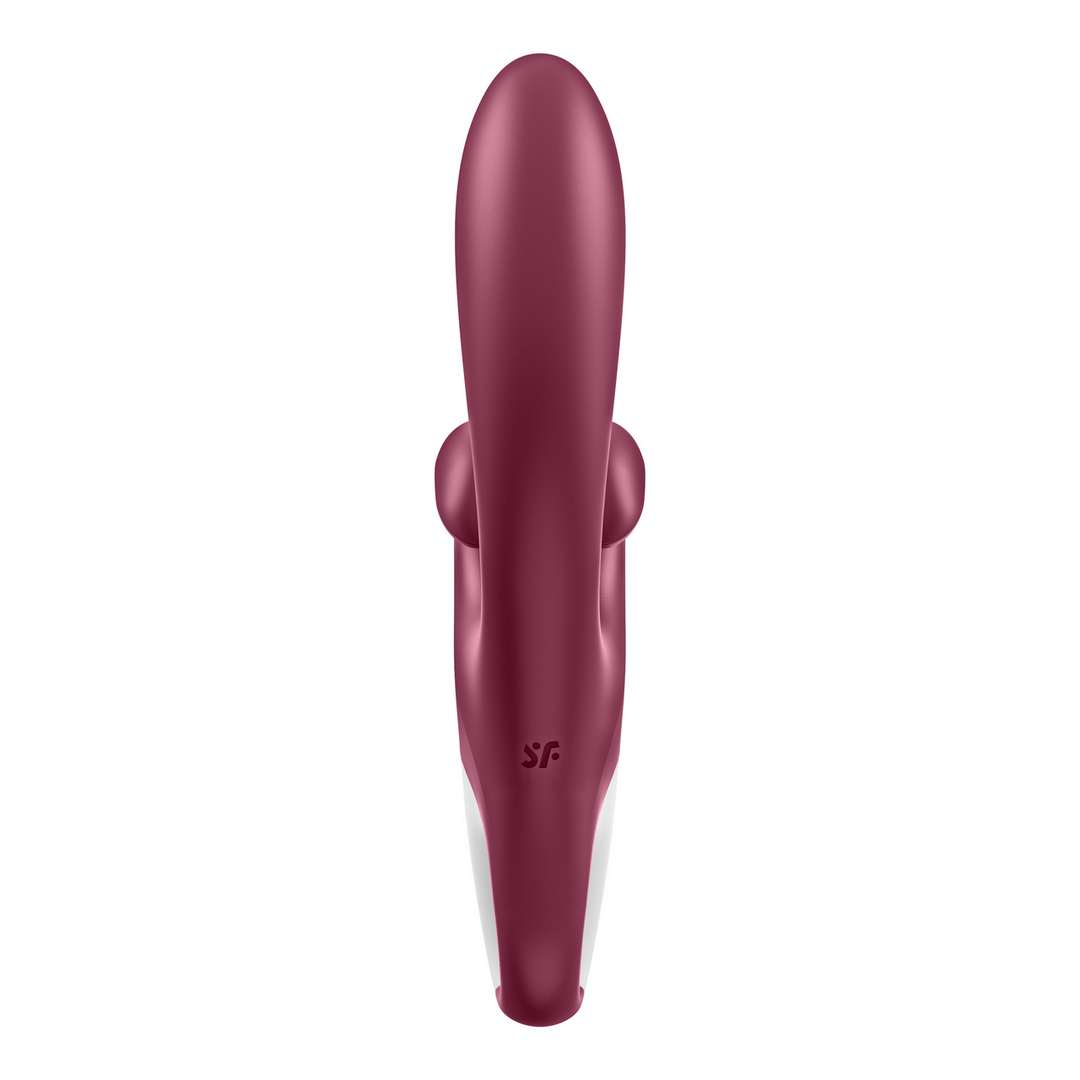 Satisfyer Touch Me G-spot clitorisstimulator rood, detail, split clitoriskop met twee armen, drie motoren