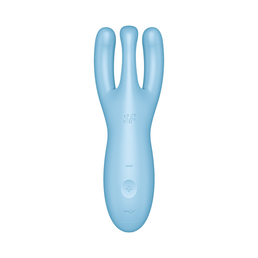 Threesome 4Plus - Lay-on Vibrator with App - Blauw | Satisfyer