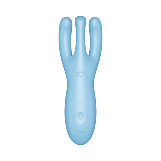 Threesome 4Plus - Lay-on Vibrator with App - Blauw | Satisfyer