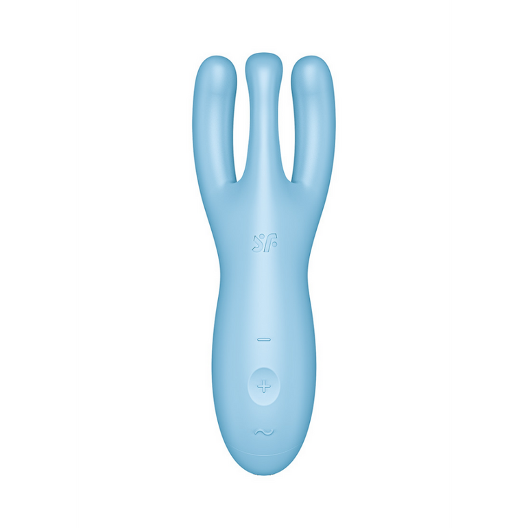 Threesome 4Plus - Lay-on Vibrator with App - Blauw | Satisfyer