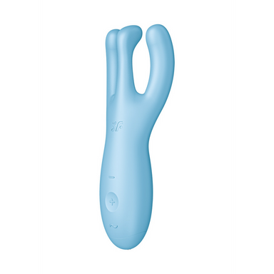 Threesome 4Plus - Lay-on Vibrator with App - Blauw | Satisfyer