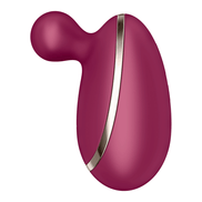 Satisfyer Spot On 1 oplegvibrator in bessentint, schuin zijaanzicht met glanzende afwerking en gebogen profiel