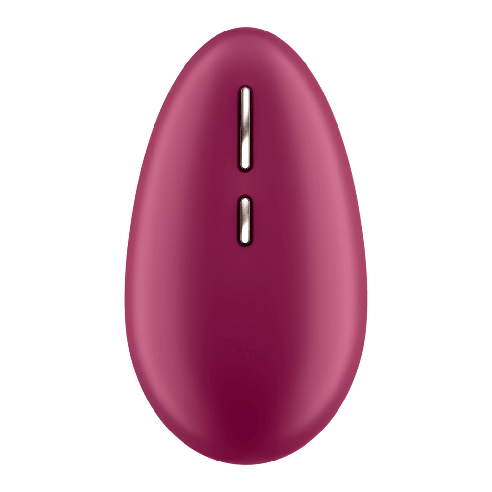 Satisfyer Spot On 1 oplegvibrator in bessentint, recht van achteren gefotografeerd op witte achtergrond