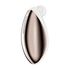Satisfyer Spot On 2 oplegvibrator wit, schuin zijaanzicht, bedienknop zichtbaar, metallic accent, studio achtergrond
