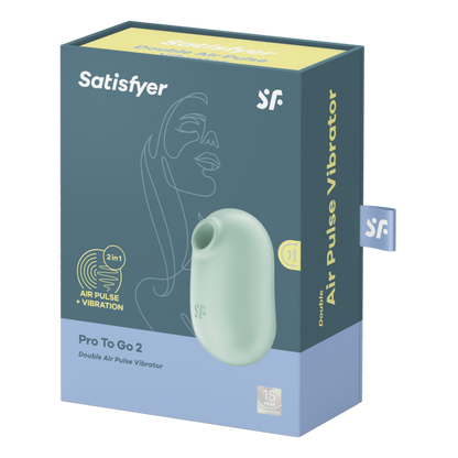 Pro To Go 2 - Double Air Pulse Vibrator - Mint | Satisfyer