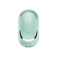 Satisfyer Pro To Go 2 Air Pulse vibrator mint one size, vooraanzicht van de tuit met Air Pulse opening en randdetail