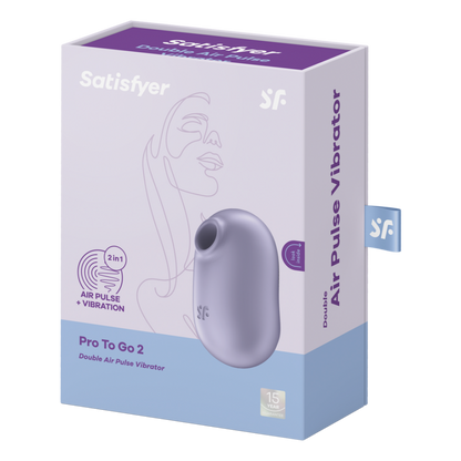 Pro To Go 2 - Double Air Pulse Vibrator - Violet | Satisfyer