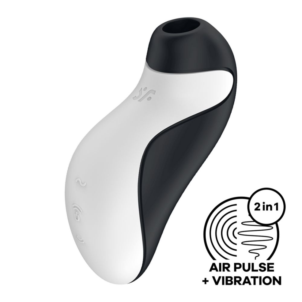 Orca - Air Pulse Stimulator and Vibrator - Black/White | Satisfyer