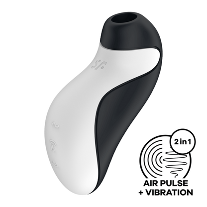 Orca - Air Pulse Stimulator and Vibrator - Black/White | Satisfyer