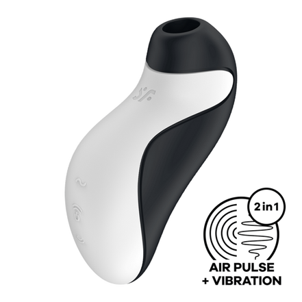 Orca - Air Pulse Stimulator and Vibrator - Black/White | Satisfyer