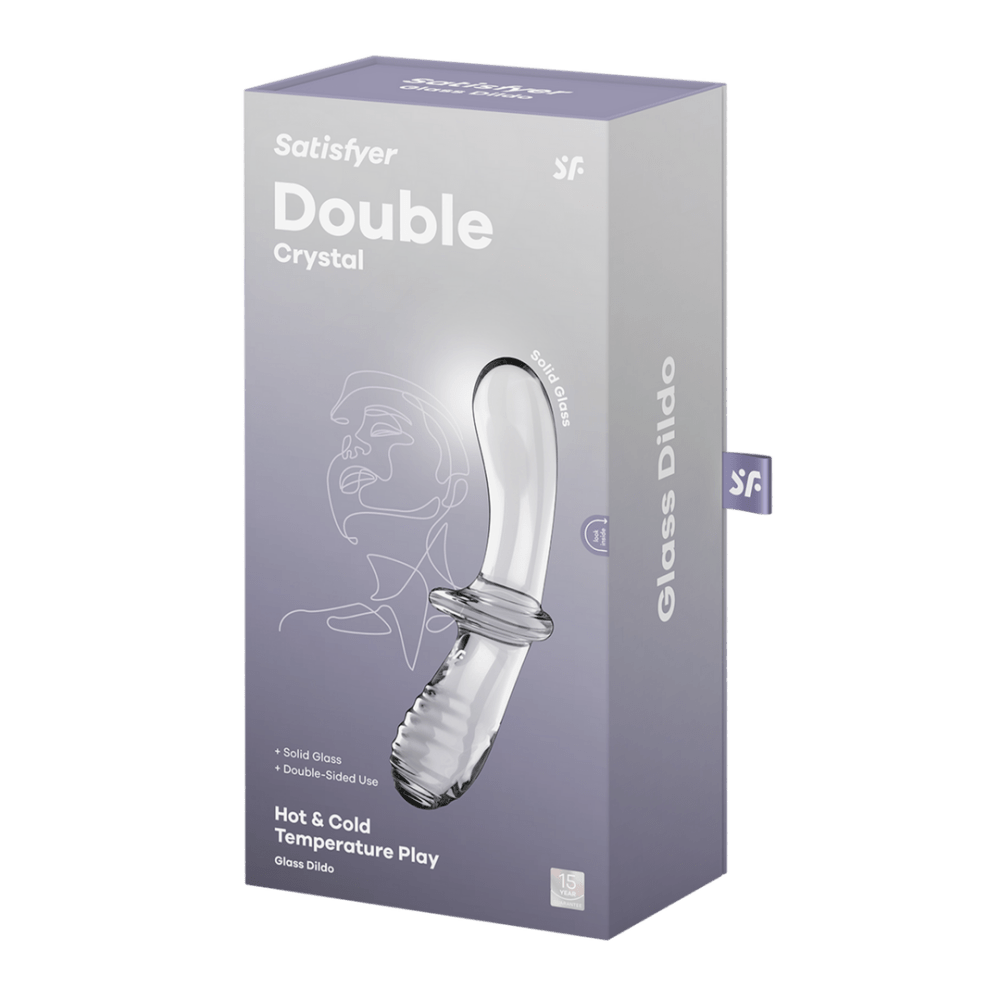 Double Crystal Glass Dildo Transparent