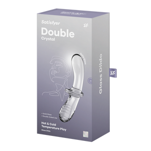 Double Crystal - Glass Dildo - Transparent