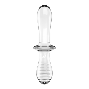 Double Crystal - Glass Dildo - Transparent