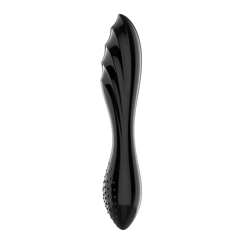 Dazzling Crystal 1 Glass Dildo Black