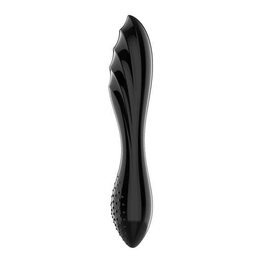 Dazzling Crystal 1 - Glass Dildo - Black