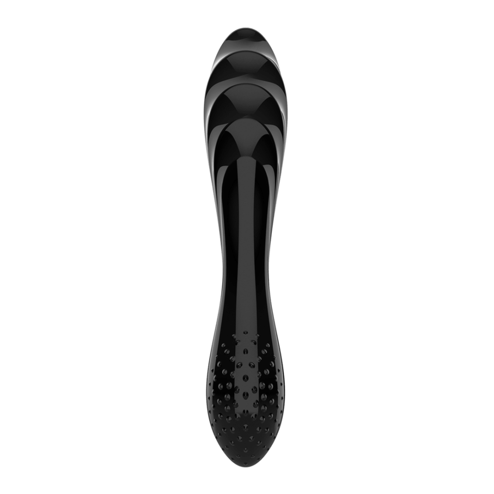 Dazzling Crystal 1 Glass Dildo Black