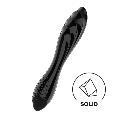 Dazzling Crystal 1 - Glass Dildo - Black