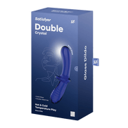 Double Crystal - Glass Dildo - Light Blue