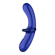 Double Crystal - Glass Dildo - Light Blue