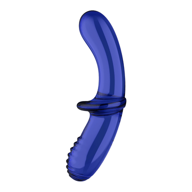 Double Crystal - Glasdildo - Hellblau