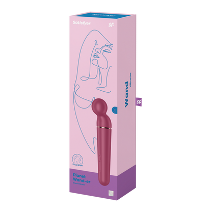 Planet Wand-er - Wand Vibrator - Berry/Rose Gold | Satisfyer
