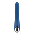 Satisfyer Spinning Vibe 1 G-spot vibrator blauw, recht vooraanzicht met zilverkleurige knop