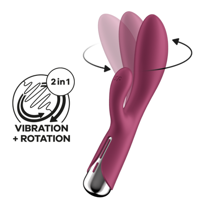 Spinning Rabbit 1 - Rotating Rabbit Vibrator - Red | Satisfyer