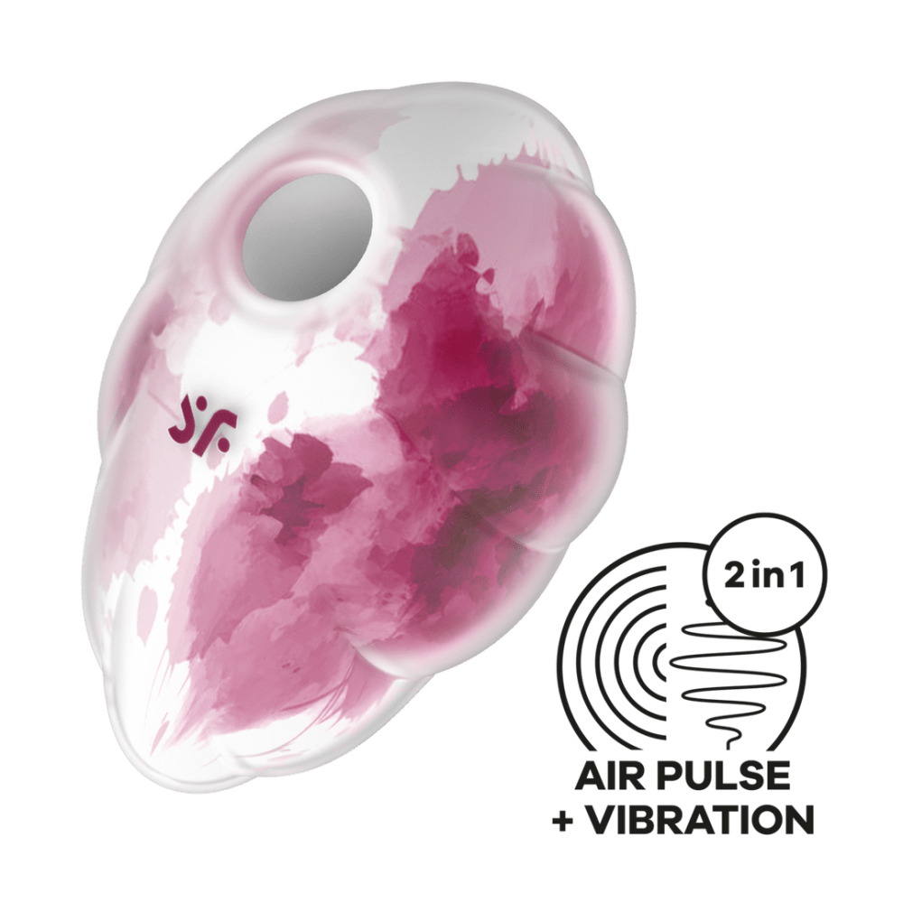 Satisfyer Cloud Dancer drukgolfvibrator rood met Air Pulse stimulatie clitoris vibrator voor intens genot