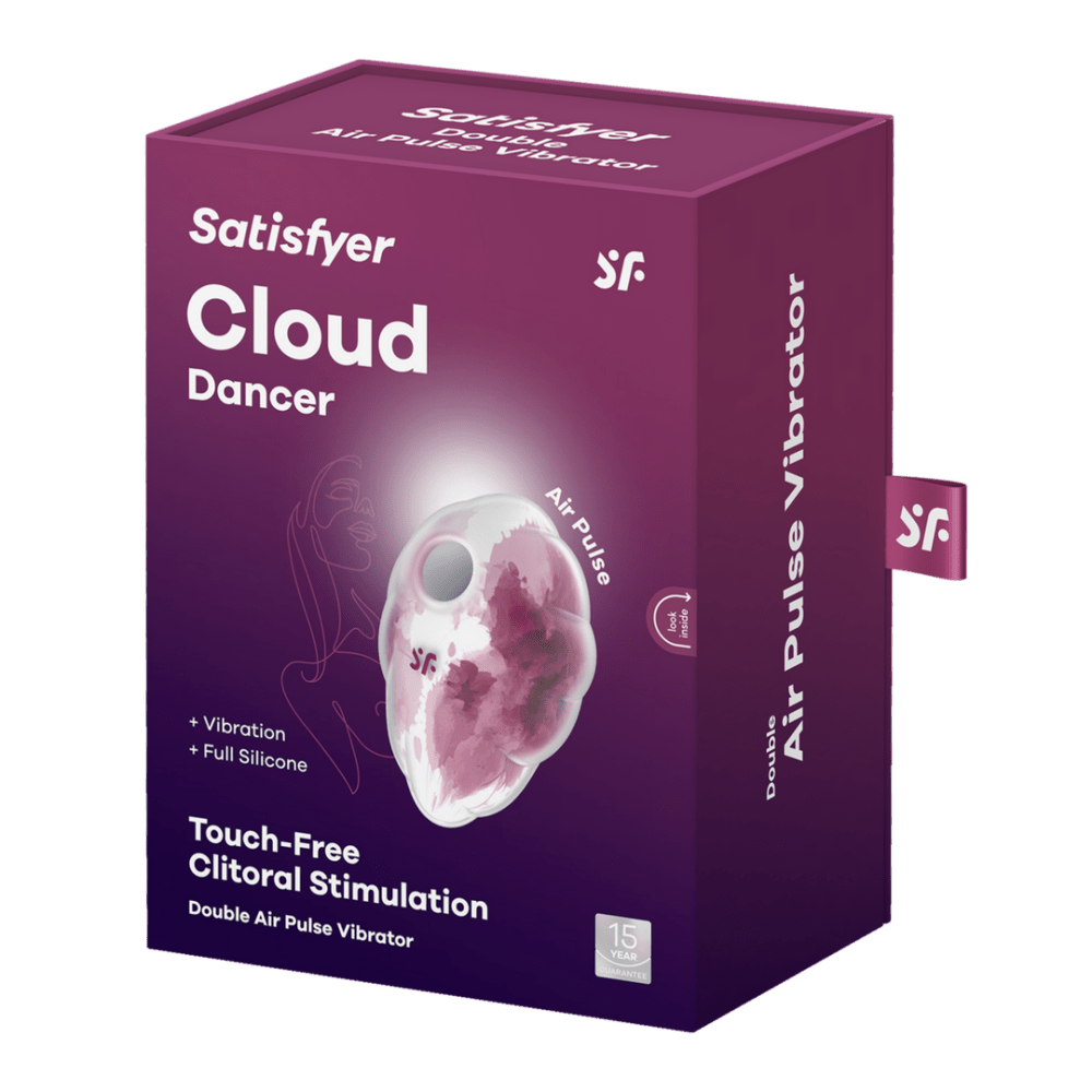 Satisfyer Cloud Dancer drukgolfvibrator rood productverpakking Satisfyer Air Pulse clitoris vibrator