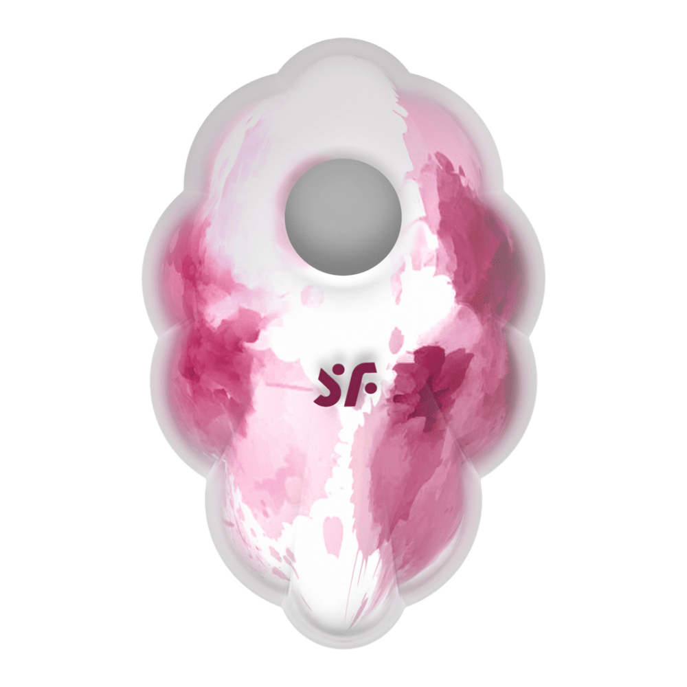 Satisfyer Cloud Dancer rood onderaanzicht drukgolfvibrator ergonomisch design clitoris stimulator