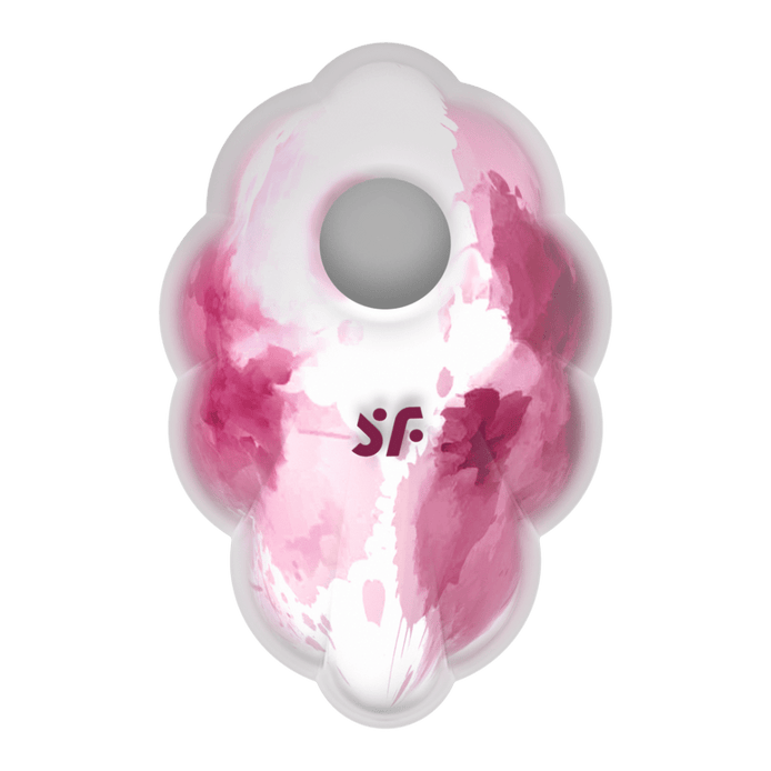 Satisfyer Cloud Dancer rood onderaanzicht drukgolfvibrator ergonomisch design clitoris stimulator