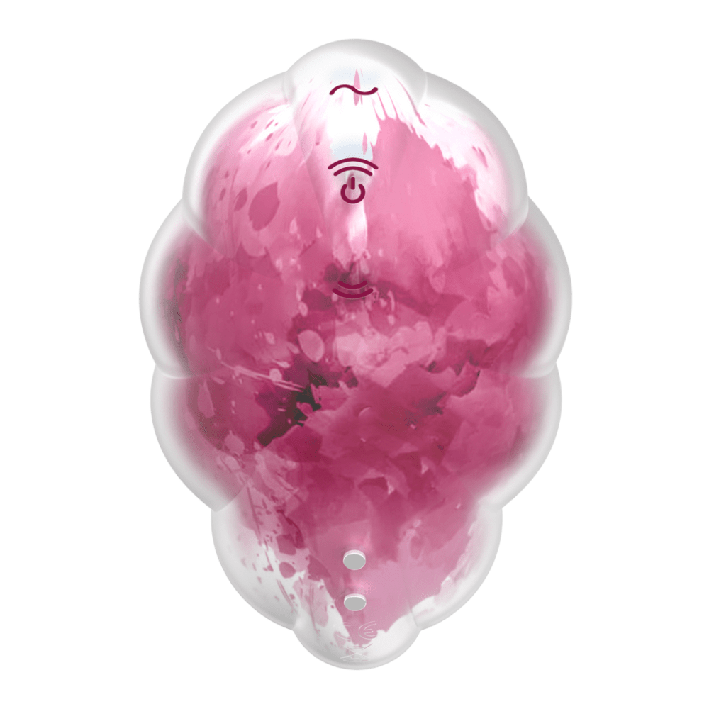 Satisfyer Cloud Dancer rood bovenaanzicht drukgolfvibrator met zachte siliconen en Air Pulse technologie