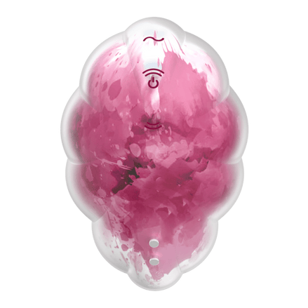 Satisfyer Cloud Dancer rood bovenaanzicht drukgolfvibrator met zachte siliconen en Air Pulse technologie
