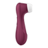Satisfyer Pro 2 Gen 3 air pulse vibrator wijnrood, zijaanzicht met elegante kop op witte achtergrond