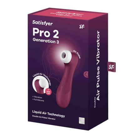 Satisfyer Pro 2 Generation 3 – Doppel-Air-Pulse-Vibrator – Liquid Air – Weinrot | Befriediger