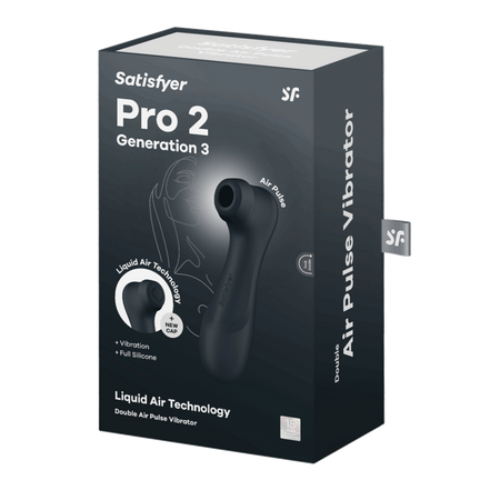 Satisfyer Pro 2 Generation 3 - Double Air Pulse Vibrator - Liquid Air - Black | Satisfyer
