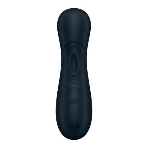 Satisfyer Pro 2 Gen 3 Air Pulse vibrator zwart, vooraanzicht van het toestel in zwarte uitvoering.