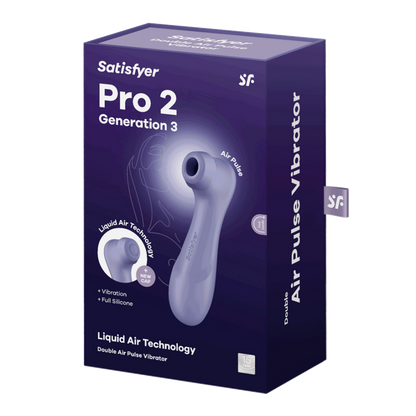 Satisfyer Pro 2 Generation 3 - Double Air Pulse Vibrator - Liquid Air - Lilac | Satisfyer