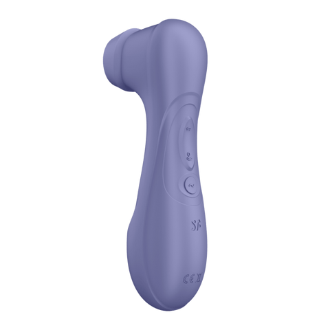 Satisfyer Pro 2 Gen 3 Air Pulse vibrator lila, zijaanzicht, ergonomische vorm en zachte siliconen afwerking