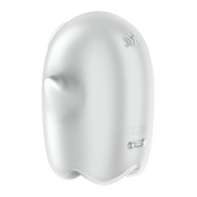 Satisfyer Glowing Ghost dubbele luchtpuls vibrator wit, vooraanzicht