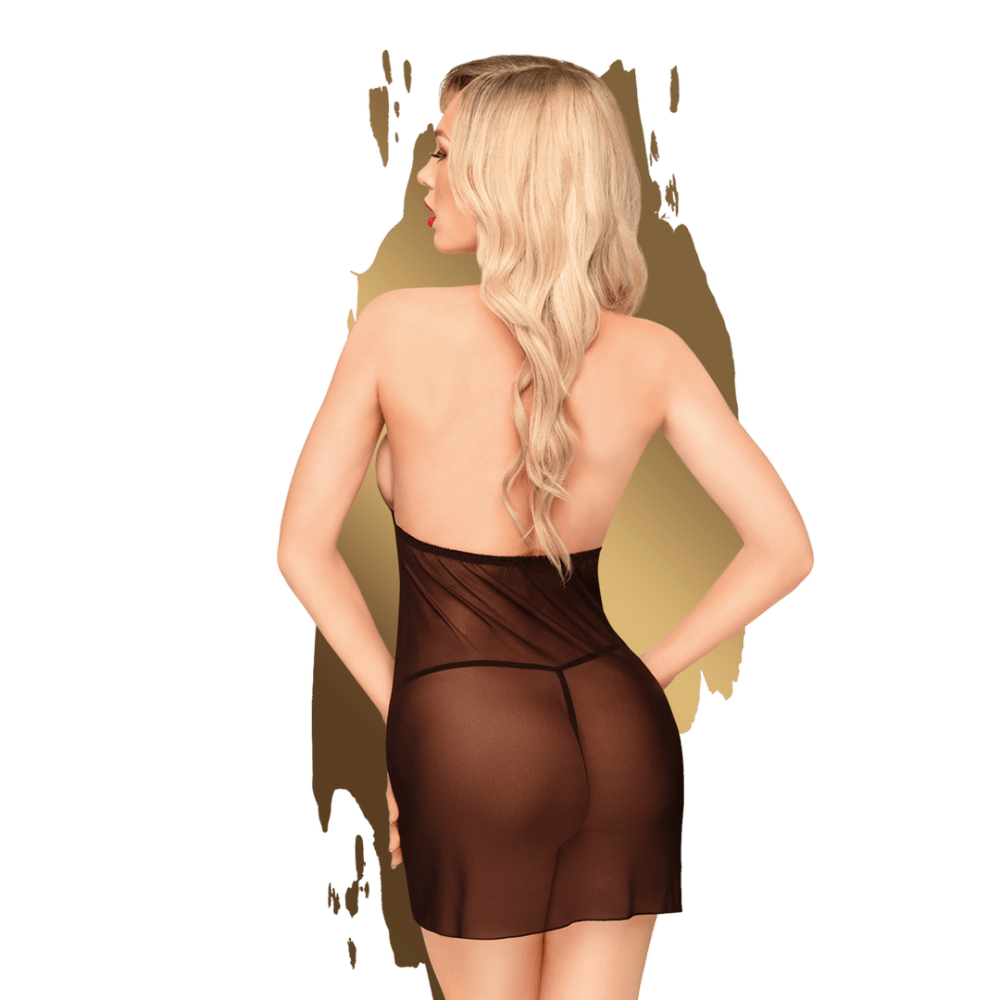 Penthouse Bedtime Story Dress Zwart Maat L/XL