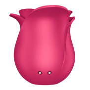 Satisfyer Pro 2 Modern Rose air pulse vibrator rood, zijaanzicht, ergonomische roosvormige behuizing