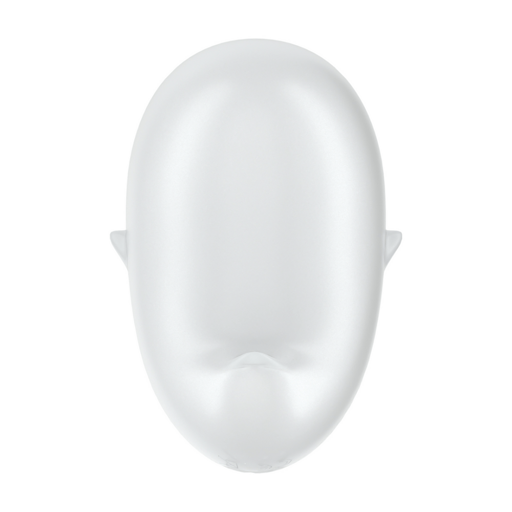 Satisfyer Cutie Ghost wit, achteraanzicht, gladde siliconen behuizing
