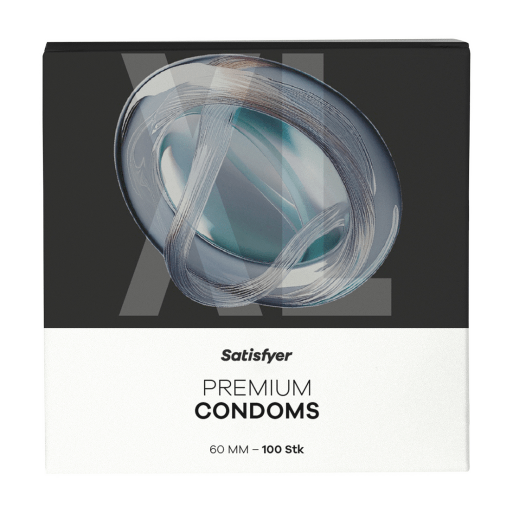 Satisfyer condoms size XL 60 mm 100 pieces for a comfortable fit