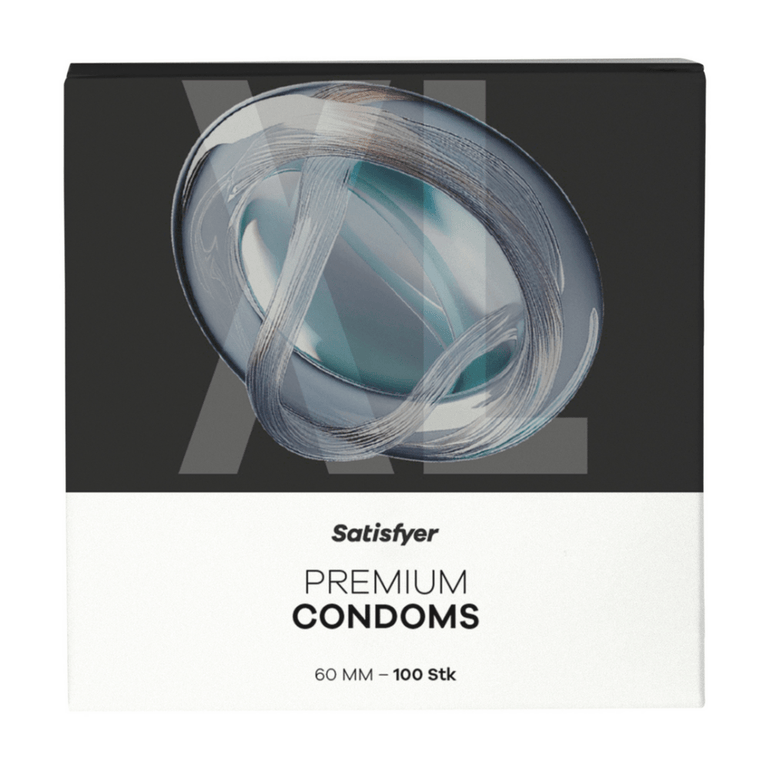 Satisfyer condoms size XL 60 mm 100 pieces for a comfortable fit