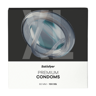 Satisfyer condoms size XL 60 mm 100 pieces for a comfortable fit